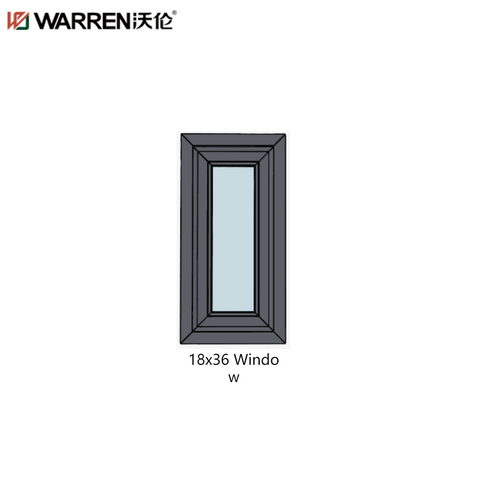 Warren 18x36 Casement Aluminium Triple Glass Black Small Window Near Me