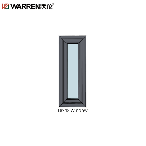 Warren 18x48 Tilt And Turn Aluminium Full Glass Green Garden Window Rough Opening