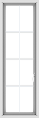 WDMA 18x54 (17.5 x 53.5 inch) uPVC Vinyl White push out Casement Window with Colonial Grids