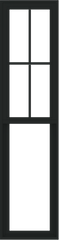 WDMA 18x72 (17.5 x 71.5 inch) Vinyl uPVC Black Single Hung Double Hung Window with Prairie Grids Interior