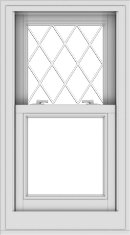WDMA 20x36 (19.5 x 35.5 inch)  Aluminum Single Double Hung Window with Diamond Grids
