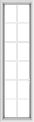 WDMA 20x72 (19.5 x 71.5 inch) White Vinyl uPVC Push out Casement Window with Colonial Grids