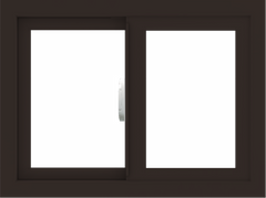 WDMA 24x18 (23.5 x 17.5 inch) Vinyl uPVC Dark Brown Slide Window without Grids Interior
