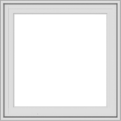 WDMA 24x24 (23.5 x 23.5 inch) White Vinyl uPVC Crank out Casement Window without Grids Exterior