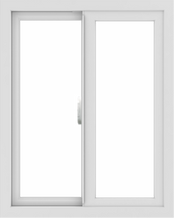 WDMA 24x30 (23.5 x 29.5 inch) Vinyl uPVC White Slide Window without Grids Interior