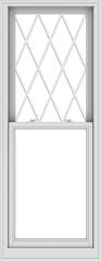 WDMA 28x72 (27.5 x 71.5 inch)  Aluminum Single Double Hung Window with Diamond Grids