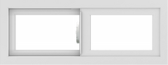 WDMA 30x12 (29.5 x 11.5 inch) Vinyl uPVC White Slide Window without Grids Interior