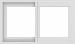 WDMA 30x18 (29.5 x 17.5 inch) Vinyl uPVC White Slide Window without Grids Exterior