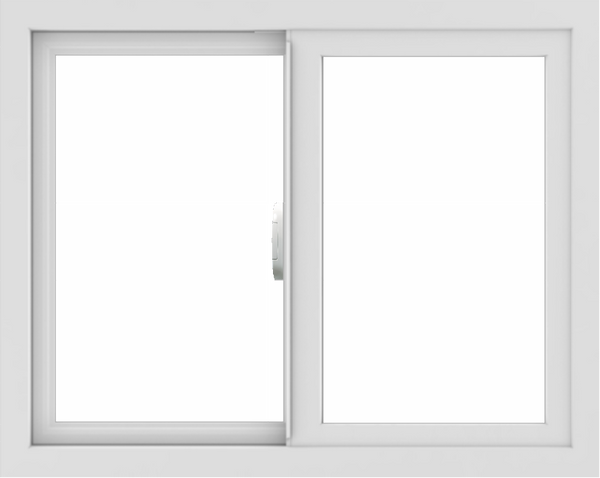 WDMA 30x24 (29.5 x 23.5 inch) Vinyl uPVC White Slide Window without Grids Interior