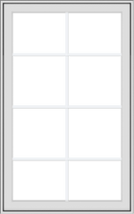WDMA 30x48 (29.5 x 47.5 inch) White Vinyl uPVC Crank out Awning Window with Colonial Grids Exterior
