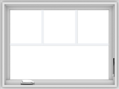 WDMA 32x24 (31.5 x 23.5 inch) White Vinyl UPVC Crank out Casement Window with Fractional Grilles