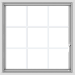 WDMA 32x32 (31.5 x 31.5 inch) White uPVC Vinyl Push out Casement Window without Grids