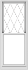 WDMA 32x78 (31.5 x 77.5 inch)  Aluminum Single Double Hung Window with Diamond Grids