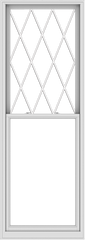 WDMA 36x102 (35.5 x 101.5 inch)  Aluminum Single Double Hung Window with Diamond Grids