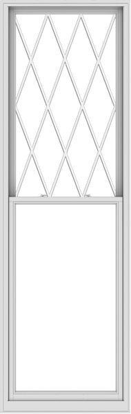 WDMA 36x114 (35.5 x 113.5 inch)  Aluminum Single Double Hung Window with Diamond Grids