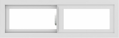 WDMA 36x12 (35.5 x 11.5 inch) Vinyl uPVC White Slide Window without Grids Interior