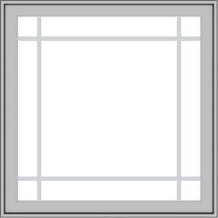 WDMA 36x36 (35.5 x 35.5 inch) Pine Wood Light Grey Aluminum Push out Casement Window with Prairie Grilles