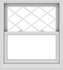 WDMA 36x40 (35.5 x 39.5 inch)  Aluminum Single Double Hung Window with Diamond Grids