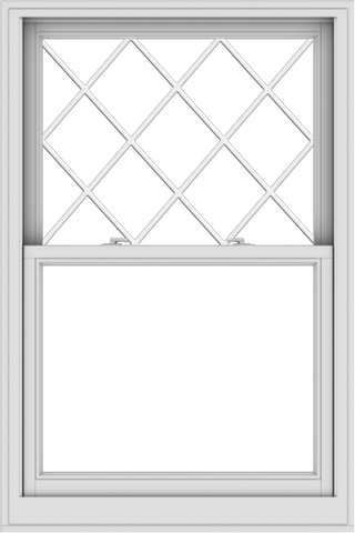 WDMA 36x54 (35.5 x 53.5 inch)  Aluminum Single Double Hung Window with Diamond Grids