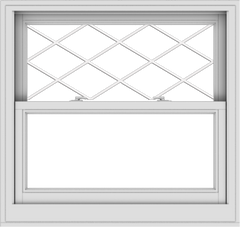 WDMA 38x36 (37.5 x 35.5 inch)  Aluminum Single Double Hung Window with Diamond Grids