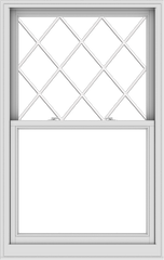 WDMA 38x60 (37.5 x 59.5 inch)  Aluminum Single Double Hung Window with Diamond Grids