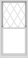 WDMA 38x78 (37.5 x 77.5 inch)  Aluminum Single Double Hung Window with Diamond Grids
