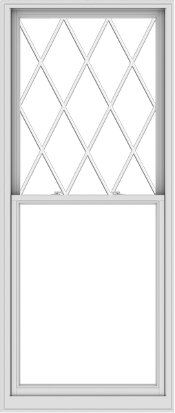 WDMA 38x90 (37.5 x 89.5 inch)  Aluminum Single Double Hung Window with Diamond Grids