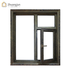 3D Wood Grain Transfer Printing Aluminum Casement Frame Windows on China WDMA