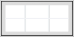 WDMA 40x20 (39.5 x 19.5 inch) White Vinyl uPVC Crank out Awning Window with Colonial Grids Exterior