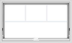 WDMA 40x24 (39.5 x 23.5 inch) White Vinyl uPVC Crank out Awning Window with Fractional Grilles