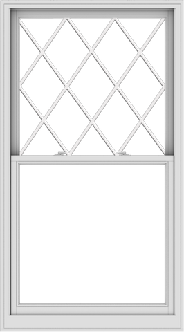 WDMA 40x72 (39.5 x 71.5 inch)  Aluminum Single Double Hung Window with Diamond Grids