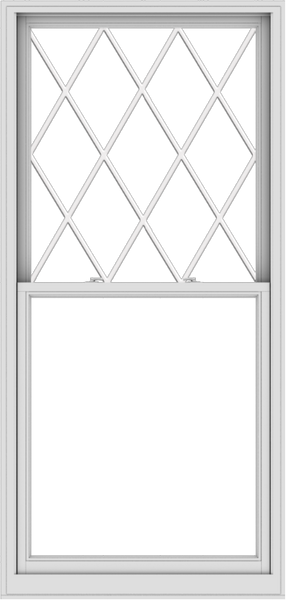 WDMA 40x84 (39.5 x 83.5 inch)  Aluminum Single Double Hung Window with Diamond Grids