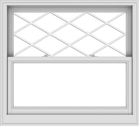 WDMA 44x40 (43.5 x 39.5 inch)  Aluminum Single Double Hung Window with Diamond Grids