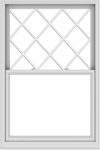 WDMA 44x66 (43.5 x 65.5 inch)  Aluminum Single Double Hung Window with Diamond Grids