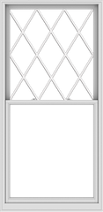 WDMA 44x90 (43.5 x 89.5 inch)  Aluminum Single Double Hung Window with Diamond Grids