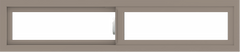WDMA 54x12 (53.5 x 11.5 inch) Vinyl uPVC Brown Slide Window without Grids Interior