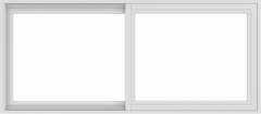 WDMA 54x24 (53.5 x 23.5 inch) Vinyl uPVC White Slide Window without Grids Interior