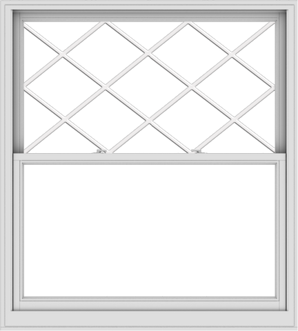 WDMA 54x60 (53.5 x 59.5 inch)  Aluminum Single Double Hung Window with Diamond Grids