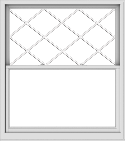 WDMA 54x61 (53.5 x 60.5 inch)  Aluminum Single Double Hung Window with Diamond Grids