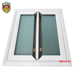 5mm double tempered glass powder coated white aluminium frame casement industrial windows on China WDMA