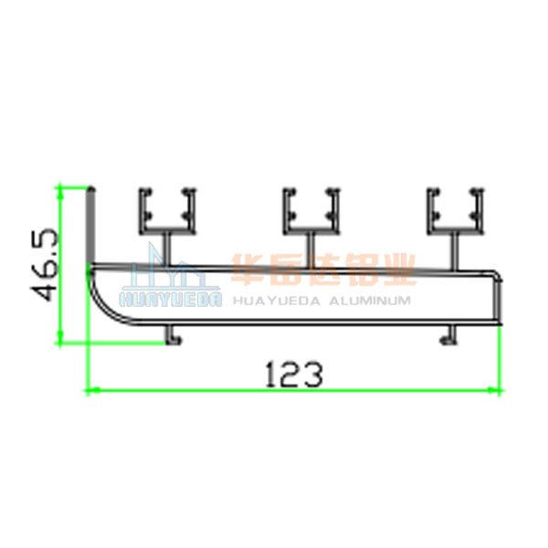 6063 T5 Aluminum alloy gold color Bottom Track Sliding Door Profiles on China WDMA