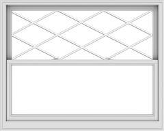 WDMA 60x48 (59.5 x 47.5 inch)  Aluminum Single Double Hung Window with Diamond Grids