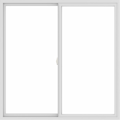 WDMA 60x60 (59.5 x 59.5 inch) Vinyl uPVC White Slide Window without Grids Interior