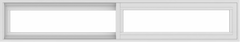 WDMA 66x12 (65.5 x 11.5 inch) Vinyl uPVC White Slide Window without Grids Exterior