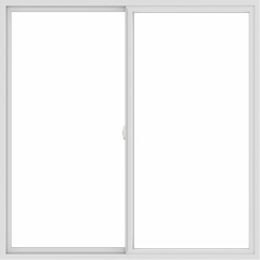 WDMA 66x66 (65.5 x 65.5 inch) Vinyl uPVC White Slide Window without Grids Interior