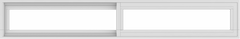 WDMA 72x12 (71.5 x 11.5 inch) Vinyl uPVC White Slide Window without Grids Exterior