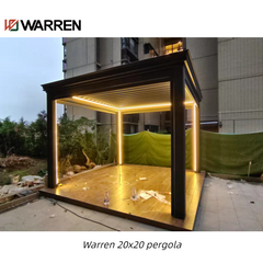 Warren 20x20 aluminum pergola with gazebo metal outdoor