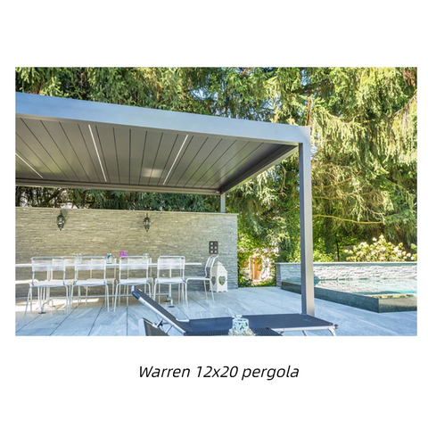 12x20 waterproof pergola for patio aluminum canopy