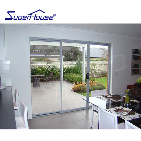 AS2047&American Florida approval thermal break double glass balcony exterior sliding glass door on China WDMA