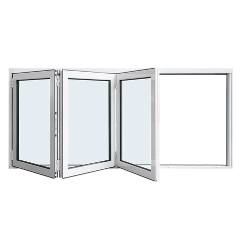 AS2047 standard China company 3 panel alum aluminum horizontal bifold folding window on China WDMA